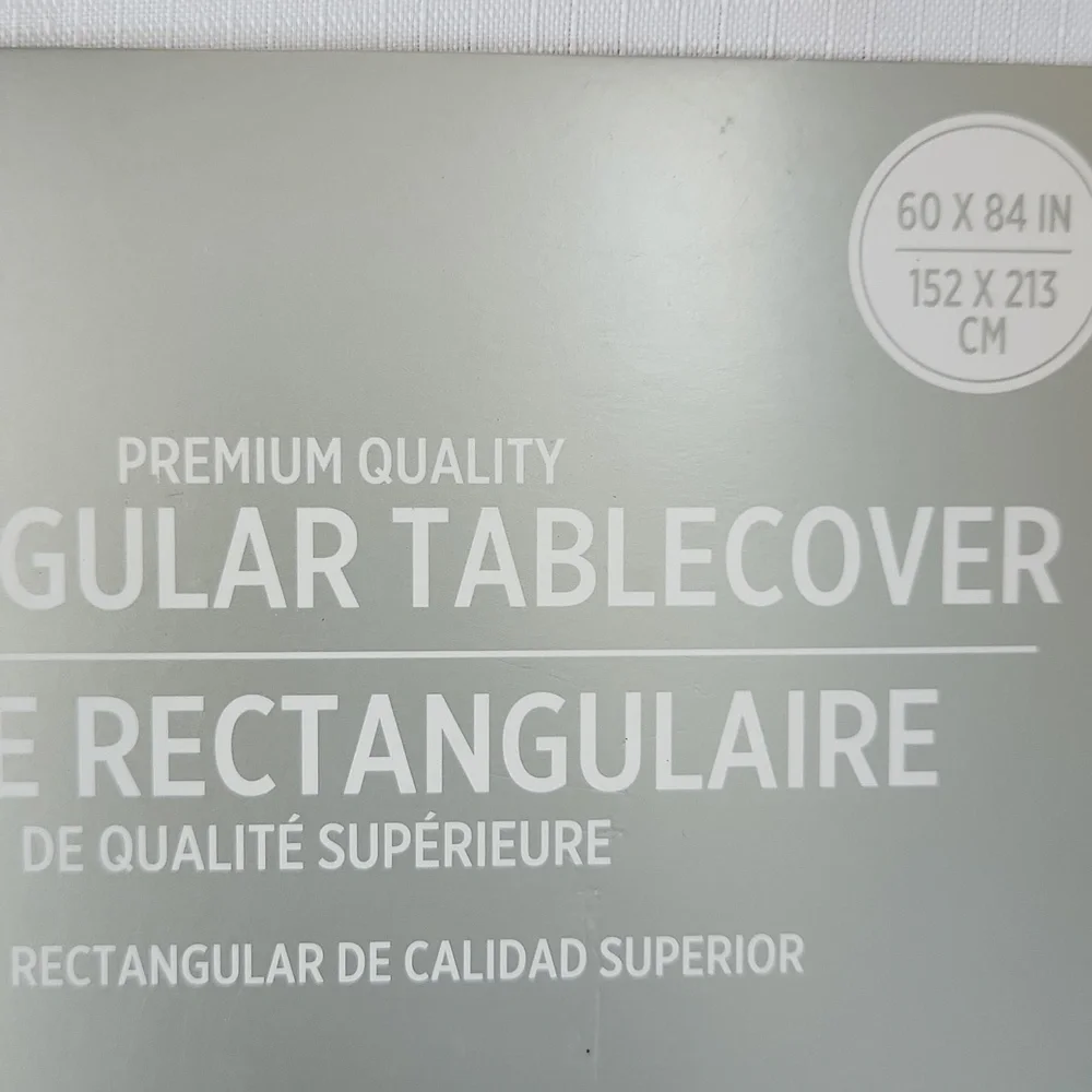 White Rectangular Tablecover, 60x84 New
